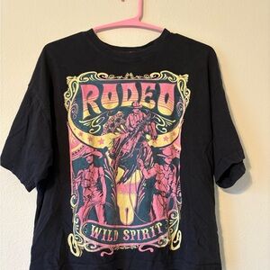 Black Rodeo Graphic Crop T-Shirt